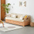 原始原素实木沙发床简约现代折叠沙发北欧橡木客厅储物沙发床-灰色