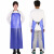 朋安 蓝色PVC防水围裙 耐磨水产围腰 普通版110*80围裙+套袖