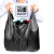 手提垃圾袋 背心式黑色厨房家用加厚实惠装学生宿舍背心塑料袋 40*60cm 2捆 共100只