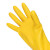 久瑞 JSH049 加厚加长防水牛筋乳胶劳保手套 黄色XL号 5双装 