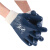 丁腈橡胶手套大口浸胶防油防水耐磨加厚工业柴油电焊工作保护手套 蓝丁腈耐油手套(螺口):5双价 XL