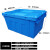 普力捷（PULIJIE）塑料周转箱加厚特大号斜插式物流箱超市配送箱翻盖收纳箱塑料箱 3号610*400*310mm蓝色 全新