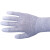 无尘透气防护碳纤维涂指手套耐磨防滑工作手套劳保涂胶手套 100双/包(白色PU涂指 M