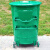 地球卫士 360L带盖铁桶（颜色备注）大号带轮环卫户外挂车铁皮垃圾桶小区物业户外方形铁质垃圾箱