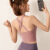 新款高强度运动内衣前拉链防震健身交叉美背薄款瑜伽运动背心女夏 WX095粉色 XL