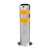 巨成 不锈钢警示柱 道口路桩 反光立柱防撞柱护栏 159*500mm 厚度2mm不锈钢警示柱-固定款
