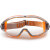 优维斯（uvex）9002245防护眼镜眼罩骑行防风沙防尘防雾防刮防冲击防溅射护目镜 橙色 1副装