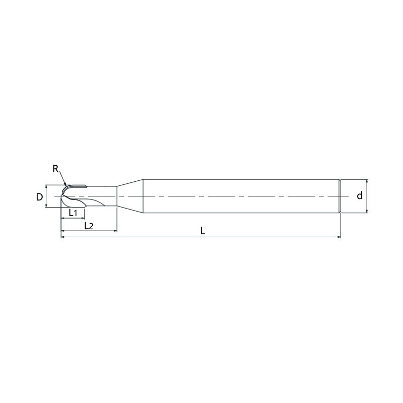 刃天行 DGMB20300-050S06 D30 2刃有效 PCD球头立铣刀 粗粒度材料 适用于大余量大进给的加工 非鉄合金 订制品 下单前咨询客服确认货期SKYWALKER