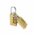 京顿HTS03 黄铜挂锁密码挂锁4轮密码（小号） 行李箱密码锁 防盗拉杆箱锁背包锁柜门锁 
