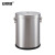 安赛瑞 不锈钢茶渣桶 大容量茶水桶排水桶 带盖加厚茶渣过滤垃圾筒 砂钢 12L 26745