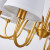 可洛 美式吊灯全铜客厅灯小美式简约现代卧室灯具简欧餐厅卧室灯具 5头 （直径64cm 高度39cm）