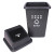 鲁识 LS-rt49 餐饮柜专用25升带盖Y桶正方形垃圾分类垃圾桶四色户外商用垃圾箱 灰色