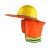 夏天施工建筑安全帽防晒遮阳帽头盔工地男夏季可折叠拆卸透气帽檐 荧光黄遮阳帽