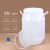 25L白色特厚白圆通塑料桶大口化工桶密封桶25kg酵素发酵加厚储水 20L-白圆桶-红盖