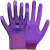 恒百思l309乳胶发泡手套浸胶耐磨防滑柔软透气工地防护手套 紫色 星宇L578微孔发泡(12双) S