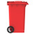 科力邦（Kelibang) 户外垃圾桶 大号加厚240L新国标分类垃圾桶带盖物业商用环卫垃圾桶 红色 KB5101 有害垃圾
