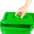 厨余沥水桶带手提垃圾分类垃圾桶大号商用厨房10升20圆形带 10L方形平盖提手绿色厨余