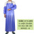 蓝色PVC防油耐磨软皮围裙水产屠宰厨房加大加厚防水围裙批发 普通版110*80围裙