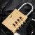 众立诚 黄铜挂锁 密码锁 柜门锁柜子密码锁头 BYB-164 4轮密码锁（大号）