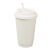 莎庭（SARTILL）双层一次性咖啡奶茶豆浆纸杯子带盖ins网红外带打包热饮定制 8A白中空+白连体盖50套