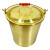 聚锋谷防爆一体成型铝制黄铜带盖石油化工废料储存桶手提水铝桶 铜桶直形10L带盖一体成型