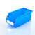 德银 背挂式零件盒斜口塑料盒物料盒收纳盒挂壁式分类元件盒螺丝盒 G3蓝色190*105*75