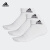 阿迪达斯 （adidas）Adidas阿迪达斯男袜女袜训练运动袜休闲袜白色三双装低帮短筒袜子 黑色/毛巾底/三双装 S(3538)