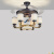 牛掌柜新中式风扇灯中国风客厅餐厅吊扇灯家用卧室隐形变频电扇灯 F80-8头42寸直径80*高50cm 三色光