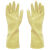 牛筋乳胶手套加厚耐用洗碗防水工业清洁橡胶手套 粤龙黄色加长加 20双装粤龙加厚 S