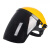 轻便式电焊面罩头戴焊工烧氩气保焊防护全烤脸辐射面具屏焊帽 黑顶黑色