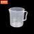 京洲实邦 实验室多种规格量杯刻度杯塑料烧杯器皿 500ml 5个装