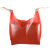 兰诗（LAUTEE）DA4070 红色加厚特大号手提式塑料袋方便袋 48*70cm（100个）/包