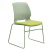 绿色塑钢接待椅会议室多功能休闲椅智慧教室学生椅美容职员椅前台 灰色 [弓脚款]