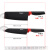 拜格（bayco）刀具厨房套装家用全套不锈钢切菜刀砧板刀具厨房套装 红点黑刃4件套切片刀+料理刀+水果刀