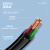  隆言 M12连接器4芯母头带线PLC传感器电缆防水阻燃航空插头线束A型弯头款2m LY-PC34B3