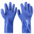 飓开全浸塑橡胶手套 劳保耐磨工作加厚防滑全胶手套 蓝色 一双价 