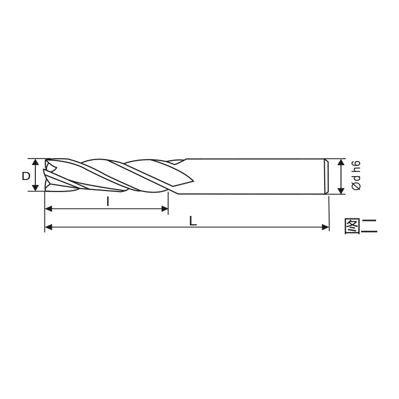刃天行立铣刀 PHM4080-060S08高硬加工4刃 平底铣刀  下单前请咨询客服确认货期SKYWALKER