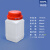 级500ML毫升大口方形塑料瓶HDPE带盖加厚密封空瓶四方塑料瓶 500ml乳白色-红盖款（配内盖）