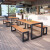 捷诺立（JNL）N92781室外塑木桌椅组合庭院露天阳台休闲桌子 黑色长凳