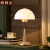 朗科雷美式复古全铜台灯奢华北欧现代高级感客厅卧室床头创意轻奢装饰灯 半圆灯罩（按钮开关） 3瓦暖光灯泡