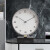 橡树庄园轻奢座钟客厅新中式摆件大时钟酒柜极简风台钟金属创意石英钟表 170072 白面座钟 银色框