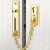 比鹤迖 BHD-5098 防盗链条锁门栓插销锁 304不锈钢[打孔]金色 1个