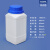 级500ML毫升大口方形塑料瓶HDPE带盖加厚密封空瓶四方塑料瓶 1000ml乳白色-蓝盖款（配内盖）