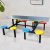 定制定制不锈钢食堂餐桌椅组合4人6人8人学校员工工地食堂玻议价 折叠8人餐桌