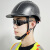 碳纤维色工地安全盔防砸国标安全帽带耳罩男建筑领导劳保 Q20X亚黑+反光板+B07E耳罩