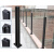 曦凰定制铝合金不锈钢立柱阳台护栏围栏栏杆室内外家用外卡槽玻璃楼梯 双槽铝合金内卡槽立柱850高