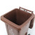 冰禹 BY-6261 户外厂房垃圾桶 大号特厚挂车桶 塑料分类垃圾箱 黑色 干垃圾 加厚100L 上海分类垃圾桶