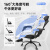奈高NAIGAO电脑椅办公椅职员椅家用网布人体工学转椅含脚托-黑色