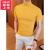 PLAYYOUNG国际品牌男装半高领短袖青年夏季t恤紧身色体恤修身型男内 白色 M