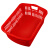 和一可塑 HY10 沥水篮 塑料周转筐 分拣筐洗菜筐收纳筐 红色7号360*285*110